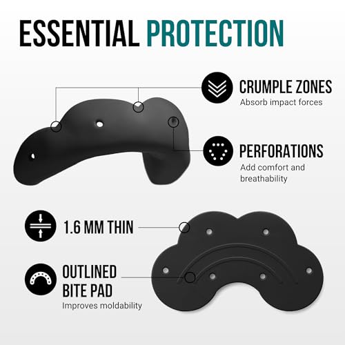 SISU Go Mouthguard, Charcoal Black - Low-Profile Front Tooth Protection for Soccer, Basketball, Water Polo, Skateboarding, BMX, Action Sports - Remoldable Up to 20 Times - Thin, Breathable - Non Toxic - color: Charcoal Black
