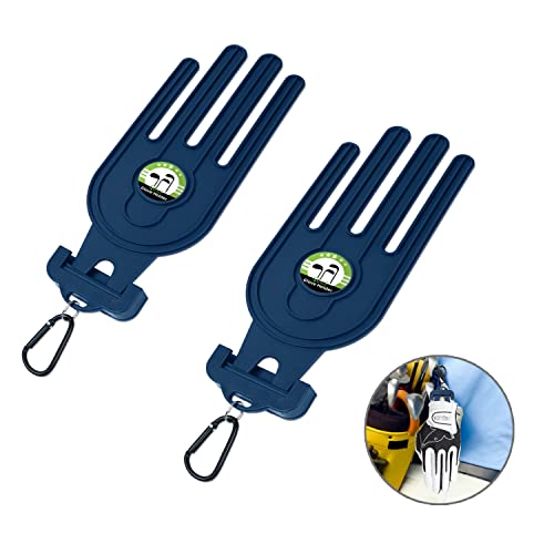 Golf Glove Holder Stretcher, 2PCS Durable Glove Support Frame Dryer Shaper Tool Accessories for Sports Gloves Maintenance, Blue