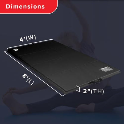 We Sell Mats Folding Exercise Mat - 2" Thick X-Large 4x8' - color: Black