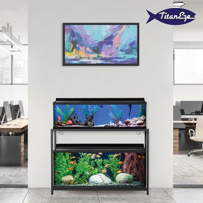 65 Gallon Double Aquarium Stand (2 Stands in 1), Fish Tank Stand, Bird Cage Stand, 38.5" W x 33" H x 18.5" D