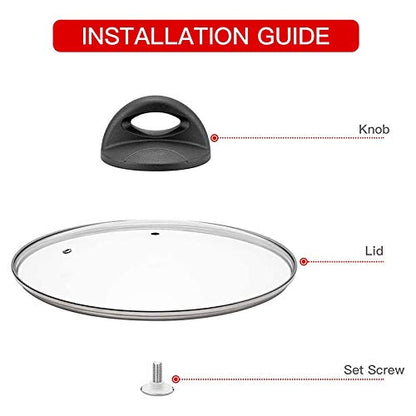Universal Pot Lid Replacement Knobs, Heat Pan Lid Holding Handles (2 Pack), Small