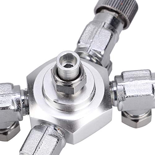 Zerodis CO2 Splitter Multi Ways Distributor CO2 Multi Pass Splitter Aquarium Regulator CO2 Splitter Valve for Fish (4 Ways)