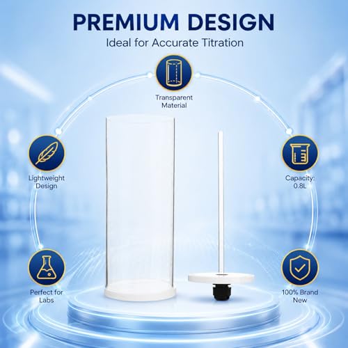 Acrylic Aquarium Titration Pump Container 0.8L with Scale, Transparent Tube - Liquid Storage Accessory, Accurate Additive Dispensing for Fish Tanks