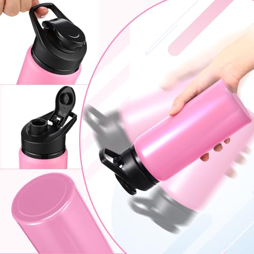 Mimorou Aluminum Water Bottles Bulk 17oz - color: Pink