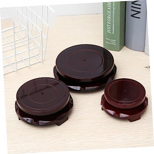 Round Rotating Display Stand for Mini Plants and Decor Sturdy Base for Indoor Gardens Tabletop Showcase and Home Decoration Rustic Table Stand for Display