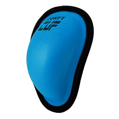 Comfy Cup™ Boys Youth Sized Soft Foam Beginners Protective Athletic Cup Ages 7-11 Kids Athletic Cup for Baseball, Football, Hockey, Lacrosse, Martial Arts, Karate, Tae Kwon Do - color: Neon Blue