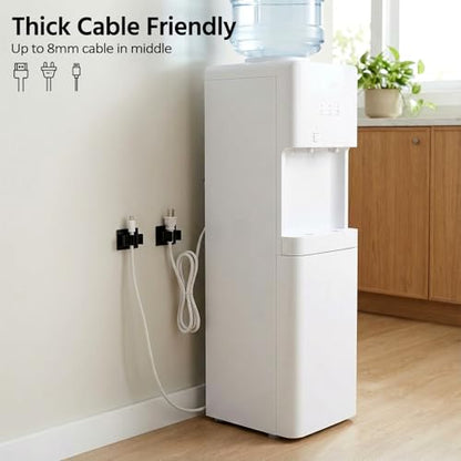 Eboot 50 Pieces Adhesive Cable Wire Clips Strong Cord Clips Wire Holders Cable Cord Straps Management Clamps Tie Holder for The Wall, Under Desk, Car, Office and Home