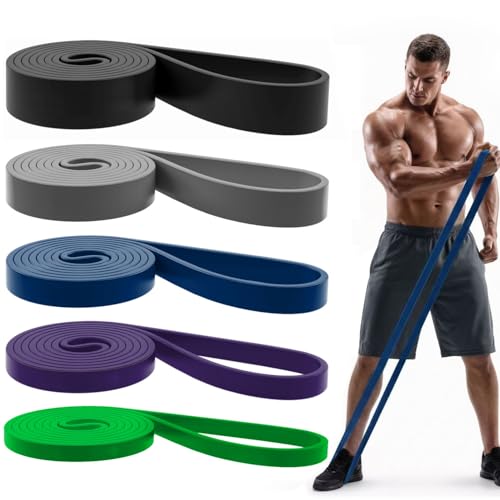 Pull Up Bands, Resistance Bands Set, Exercise Workout Bands for Men & Women, Ideal for Body Stretching, Physical Therapy and Muscle Training - color: Purple