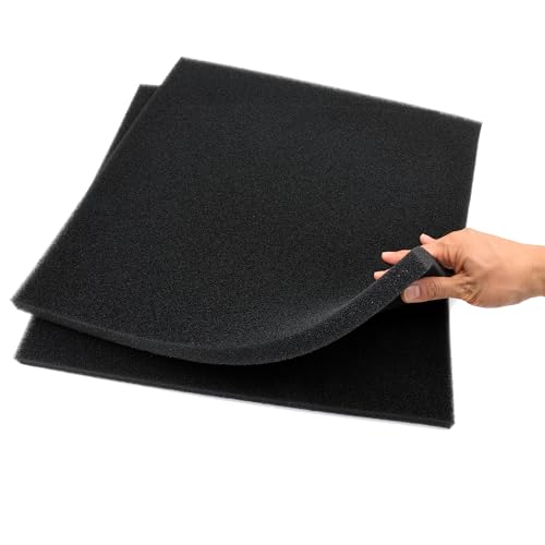 Aquarium Filter Bio Sponge Pad, Foam Sponges Filter Media, Cut fit it Filter Accessories for Fish Tanks and Ponds (18"x18"x0.8" (50PPI) 2 Pack) - size: 18"x18"x0.8" (50PPI) 2 PACK)