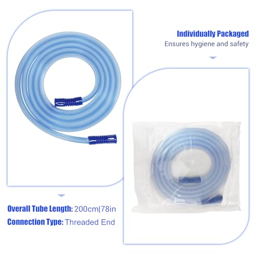 10 Pack Extended Suction Connection Tube – Flexible & Portable Hoses 80in Extra Long, Fits Various Devices Extension Hose 9mm (0.354 inches) standard interface