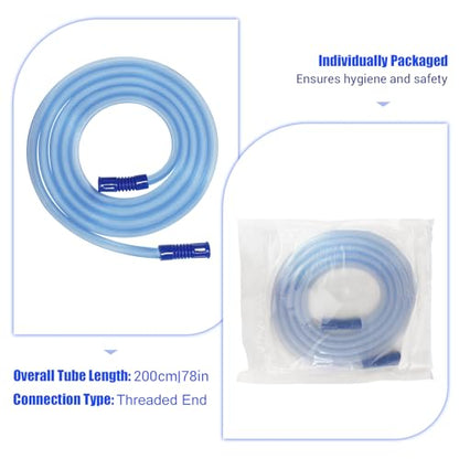 10 Pack Extended Suction Connection Tube – Flexible & Portable Hoses 80in Extra Long, Fits Various Devices Extension Hose 9mm (0.354 inches) standard interface