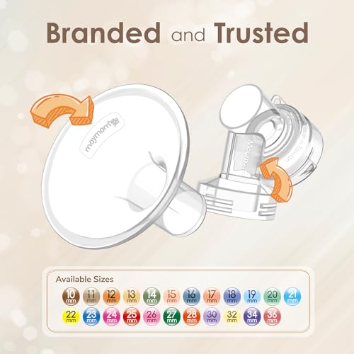 Maymom Pump Parts Compatible with Medela Symphony, 19mm Flange (Detachable Shield and Connector) Not Original Medela Symphony Replacement Pump Parts 45mL-Bottle Tube Cap Membrane Valve