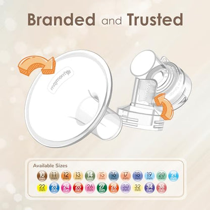 Maymom Pump Parts Compatible with Medela Symphony, 19mm Flange (Detachable Shield and Connector) Not Original Medela Symphony Replacement Pump Parts 45mL-Bottle Tube Cap Membrane Valve