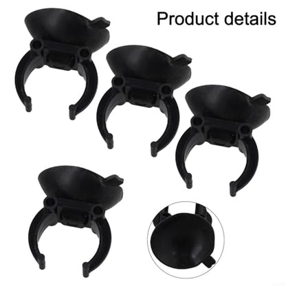 4/8 Pcs Aquarium Heater Suction Cups Clips 35mm Replacement Fish Tank Thermostat Holders Heaters for Bars Black Resin Clamps Fit 2.5cm Tubes(4pcs) - size: 4pcs