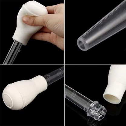 White Manual Fish Tank Water Changer Aquarium Dropper, 30ml Aquarium Clean Pipette Dropper, Fish Tank Cleaning Waste Remover, 11-inch Aquarium Gravel Cleaning Straw - color: White
