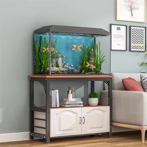 Tank Stand for 10 20 30 Gallon Tank, Heavy Duty Home Aquarium Stands Terrarium Rack Holder with Cabinet Storage, Metal and Wood Fish Tank Table（#3-50x30x70cm） - color: #3, size: (LxWxH)50x30x70cm