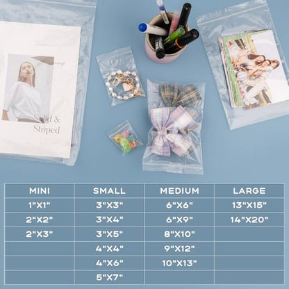 Golden State Art, 14 x 20 inch Large Clear Plastic Zip Bags, 3 Gallon Reclosable Zip Bags for Household, Clothes, T-shirts Packing|100 Pack - color: 100 Pack, size: 14x20