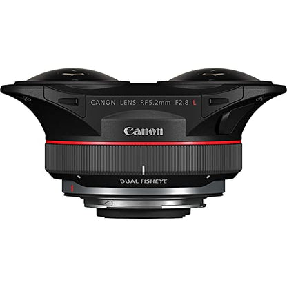 Canon RF 5.2mm f/2.8 L Dual Fisheye 3D VR Lens (5554C002) + Sling Backpack + Cleaning Kit + Lens Cap