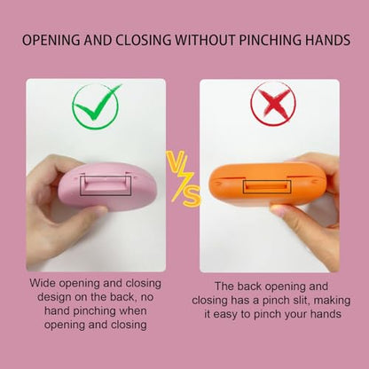 2 Pack Aligner Case with Mirror, Retainer Case for Invisalign - color: 1PC Pink Purple+1PC Purple Green