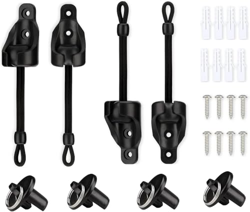 Coolaroo Outdoor Roller Shade Replacement Parts Universal Blind Brackets & End Caps for Shade Mounting Hardware Kit（2set，Black） - color: Black