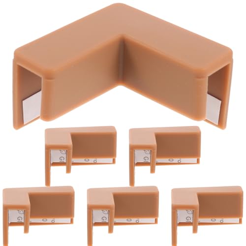 6pcs Brown Medium Silicone Corner Guards for Furniture and Pet Carrier Edges, Soft Anti-Collision Table and Desk Corner Protectors, Safety Bumpers for Home and Aquarium Use
