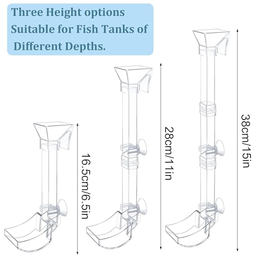 Aquarium Fish Shrimp Feeding Dish Set Clear Fish Feeder Tube and Dish with Cleaning Brush and Measuring Spoon for Feeding Shrimp and Preventing Food Scattering Feeding Supplies for Shrimp Large