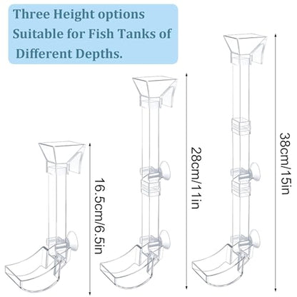 Aquarium Fish Shrimp Feeding Dish Set Clear Fish Feeder Tube and Dish with Cleaning Brush and Measuring Spoon for Feeding Shrimp and Preventing Food Scattering Feeding Supplies for Shrimp Large
