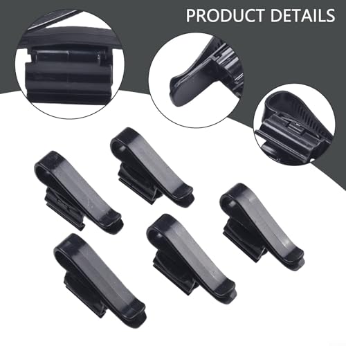 5 Pack Fish Tank Water Pipe Clamp ABS Aquarium Hose Holder for 8-16mm Tubing, Secure Mounting Clip for Aquarium Maintenance and Water Change Support(black)