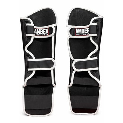 Centurion Muay Thai Shin and Instep Guards, High-Density Foam Protection, Skintex Leather, Adjustable Straps, Lightweight & Durable for MMA, Kickboxing, Muay Thai, and Taekwondo - size: Medium