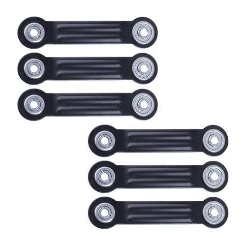 Glider Bearing Arm Bracket 6Pcs, 6.33 Inch Length & 4.88 Inch Hole Center, Hardware Rocker Replacement Parts for Patio Glider, Garden Bench, and Chair Repair - color: Black, size: L 6.33" x 4.88" Centers