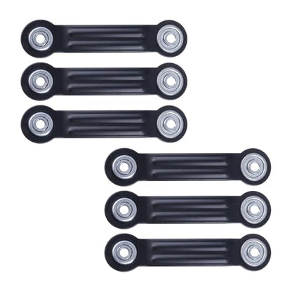 Glider Bearing Arm Bracket 6Pcs, 6.33 Inch Length & 4.88 Inch Hole Center, Hardware Rocker Replacement Parts for Patio Glider, Garden Bench, and Chair Repair - color: Black, size: L 6.33" x 4.88" Centers