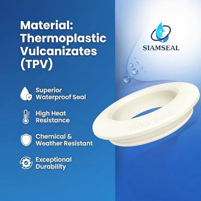 2 inch Hydroseal flexible tank adapter TPV Bulkhead Fitting Tank Wall Connector for IBC Tote/Drum, Aquaculture & Hydroponic Tanks, Water Filtration, Irrigation & Drainage water tank adapter - size: 2 inches-6Pcs