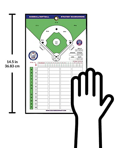 The Coacher Premium Magnetic Baseball Softball Line-Up Board - Made in the USA