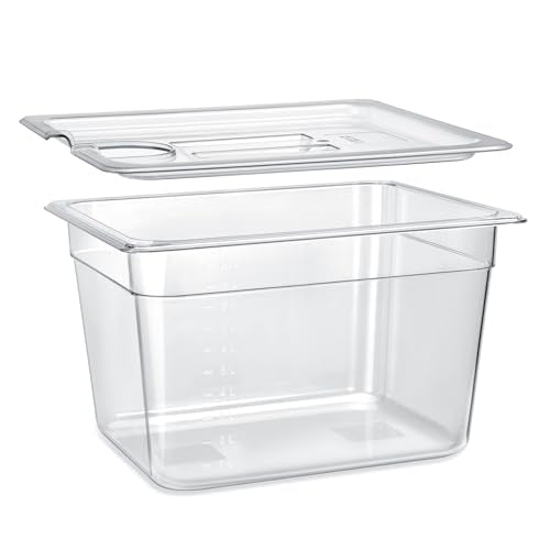 Sous Vide Container 12 Quart With Lid,BPA Free Complete Accessories For Anova and Most Sous Vide Cookers,Anova Container Kit - color: Sous Vide Container-without accessories