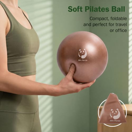 Slim Panda Pilates Ball 9 Inch - Small Mini Yoga Core Exercise Ball