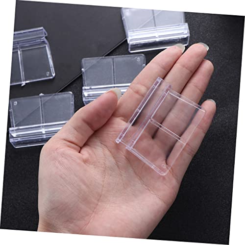 POPETPOP 10pcs Acrylic Aquarium Bracket Fish Tank Support Holder Clear Rack for Glass Covers Suitable for Small Pets