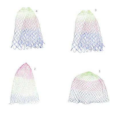 Outdoor Fishing Net Nylon Replacement Fish Net Folding Landing Dip Net Without Handle for Freshwaters and Saltwater