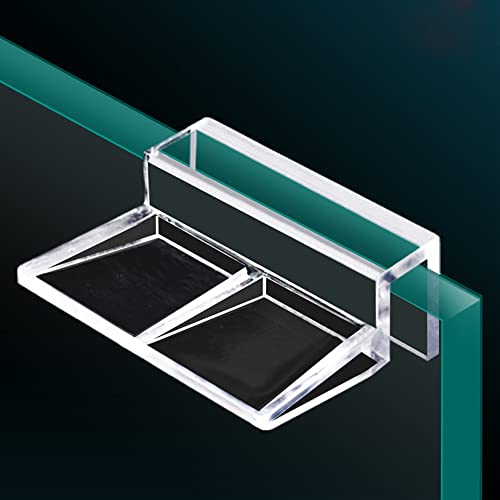 Saim 8PCS Acrylic Aquarium Cover Clip Fish Tank Glass Cover Clip Support Holder Universal Lid Clips for Rimless Aquariums (12mm)
