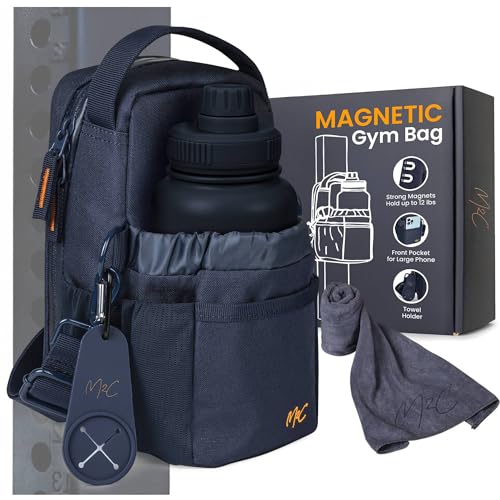 M2C® Premium Magnetic Gym Bag, Attaches to Gym Equipment, Holds 12 lbs
