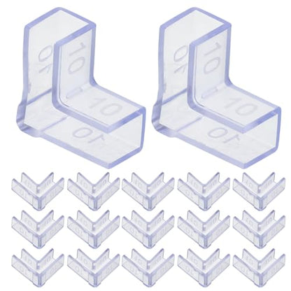 Ciieeo 25pcs Aquarium Glass Edge Guards 10mm L-Shaped Corner Protectors for Fish Tank Safety, Non-Adhesive Thickened Glass Corner Guards for Home and Furniture Protection