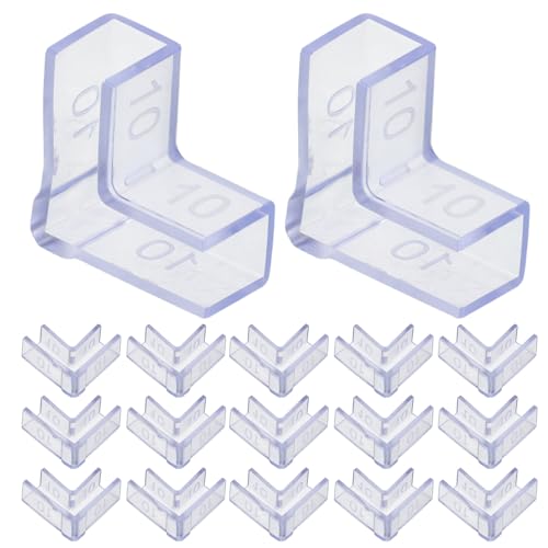 Ciieeo 25pcs Aquarium Glass Edge Guards 10mm L-Shaped Corner Protectors for Fish Tank Safety, Non-Adhesive Thickened Glass Corner Guards for Home and Furniture Protection