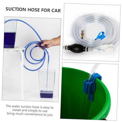 Alasum Manual Suction Hose Set for Car and Fish Tank, Practical Guide Oil Tube with Siphon Pump, Water and Fuel Transfer Hose for Diesel, Petrol, and Liquids