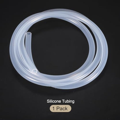 3.3ft 3/16" ID x 9/32" OD Silicone Tubing Clear 5mm x 7mm Industrial Plastic Tubing Pure Silicone Hoses for Pump Siphoning Draining Irrigation Brewing - color: Clear, size: 3/16" x 9/32"