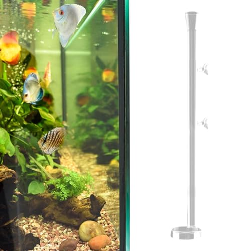 Aquarium Feeder Tube Glass Feeding Tube with Round Feeding Tray Multiuse Shrimp Feeder for Home Use, 45cm