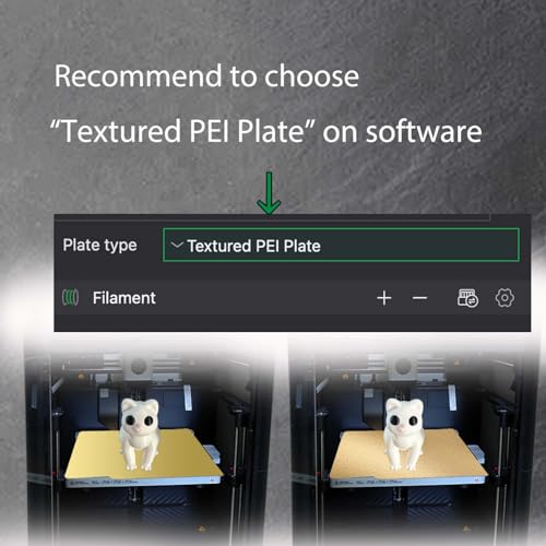 JUUPINE 257x257mm Double Sided Flexible PEI Sheet, Smooth PEI +Textured PEI Surface for Bambu Lab X2D/P2S/P1P/P1S /X1/X1C/X1E/A1 3D Printer, 3D Printer PEI Spring Steel Build Plate Removable Platform - color: Smooth gold PEI+Textured PEI