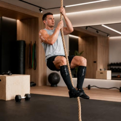 Unbrokenshop.com UNBROKENSHOP Shin Sleeves Pro Black 7mm Neoprene, Weightlifting, Deadlift, Rope Climb, Box Jumps for Men and Women, Single - size: Small-Medium