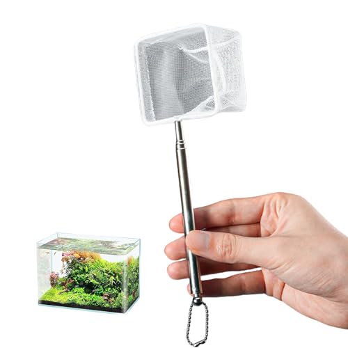 Extendable Fish Handling Tool with Ergonomic Grip Stable Construction Fishing Net for Aquariums and Fishtanks Fish Catcher - color: Square, size: Small
