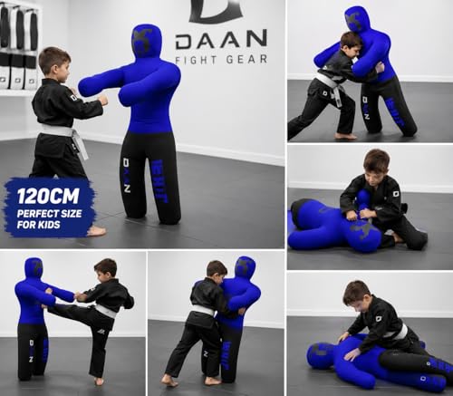 DAAN Kids Grappling Dummy for MMA, Jiu Jitsu, Boxing, Karate & Wrestling Training – Tackle Dummy for Kids Martial Arts Practice