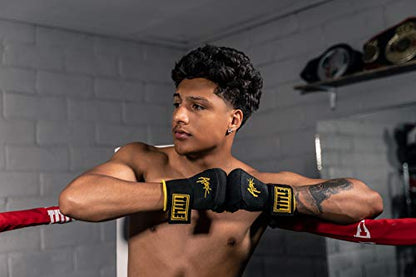 Title Boxing Attack Nitro Speed Wraps 2.0 - Boxing Wraps, Quick Wraps Boxing, Boxing Hand Wraps, Hand Wraps for Boxing Gloves, MMA Gloves, Wrist Wraps Boxing, Muay Thai Hand Wraps, Knuckle Protection - color: Black/Yellow, size: Standard