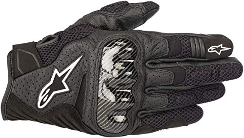 Alpinestars SMX 1 Air V2 Motorcycle Gloves Lightweight Ventilated Design Street Riding Comfort Enhanced Grip Protection - color: Black, size: Small